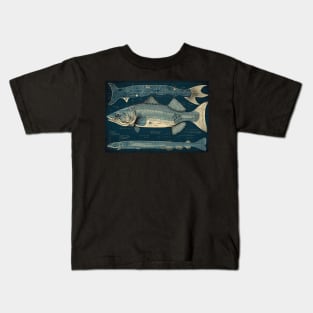 Walleye Fish Print Kids T-Shirt